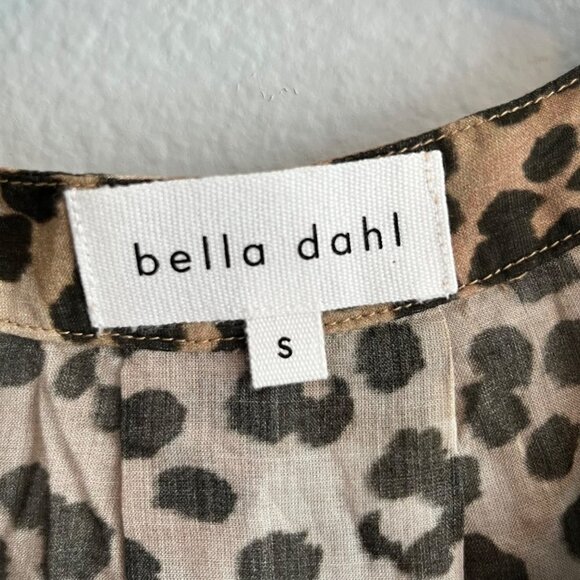 Bella Dahl Sleeveless Button Down Leopard Print Blouse High Low Size Small - Picture 3 of 10